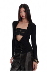 Tencel Wool Rivet Knit Two-Piece Set